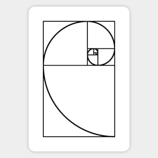 golden ratio black Magnet